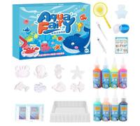 TQEBWUS Water Jelly Creative Set, Elfs Kit, with 8 Magic Gels, 8 Sea Creature Molds, Imaginative Aqua Fairy Water Gel Kit Toys, Handmade DIYS Sea Creature Oceans Mold Gel Kits for Kids