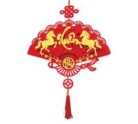 TQEBWUS Year Of The Horse Pendant,Flocked Traditional Flat,2026 Horse Year Vietnamese Ornament | for Family Friends Classmates Housewarming Wall Window Living Room