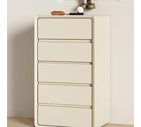 Tqertrtfxa Small Bedroom Storage, 5 Drawer Organizer, Off-White, 55*40*101cm, Suitable for Bedroom, Living Room, Home Office