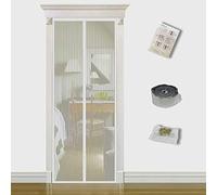 TQFlow Magnetic Screen Door,80x200cm Fly Screens for Doors,Anti Mosquito Heavy Duty Bug Mesh Curtain,Snap Shut Automatically Insect Door Screen with Full Frame Magic Tape&Powerful Magnets
