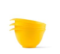 TQGEAR WePrep Mixing Bowl with spout and Handle | Yellow | Set of 3 | Beautifully Bright Coloured Bowl Set | Compact, Stackable & Ergonomically Designed | Proudly Made in The UK