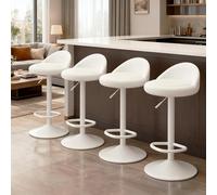 TQHGHX Bar Stools Set of 2, Swivel Adjustable Bar Chairs with Low Back,Upholstered Counter Height Barstools for Kitchen Island