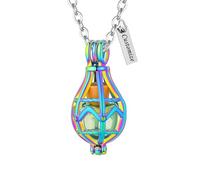 TQHGHX Customize Urn Necklace - Glass Cremation Jewelry for Ashes Pendant Keepsake Openwork Teardrop For Women Men Personalized Engraved Names