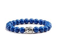TQHGHX natural volcanic stone bracelets buddha head beaded bracelet men women weathering bangles couple distance