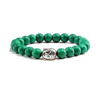 TQHGHX natural volcanic stone bracelets buddha head beaded bracelet men women weathering bangles couple distance