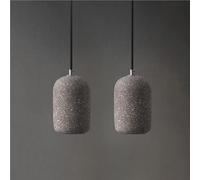 TQHGM Cement Pendant Light Concrete Chandelier Adjustable Hanging Lamp Decorative Indoor for Dining Room Kitchen Office Restaurant(Gray,2 Packs)