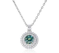TQHGM Decorations Accessories 1 Moissanite Pendant for Women Round Cut D Color Lab Created Diamond s Perfect for Daily Wear Parties Wedding girl