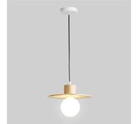 TQHGM Flying Saucer Pendant Light Northern Europe Wood Ceiling Lamp 8.67in Drop Chandelier for Dining Room Coffee Shop Hanging Fixture(1 Pack)