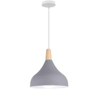 TQHGM Nordic Wood Pendant Art Deco Chandelier Hanging Lamp for Kitchen Island Living Bedroom Dining Room Hallway Ceiling Light Fixture(A-Gray)