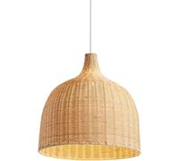 TQHGM Retro Woven Rattan Pendant Light Traditional Chandelier Ceiling Lamp Fixture for Cafe Bar Kitchen Island Dining Living Room and Hallway Decoration(35cm)
