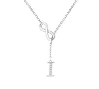 TQHGM Women s Pendants for Patrck Day 8 Shaped Tassel Silver Initial For Women Silver s For Women A Z 26 Alphabet Initial s For Teen Girls Jewelry Padlock