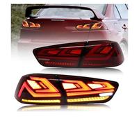 TQHSAG Car Rear For Mitsubishi For Lancer For EVO-X 2008-18 Dynamic LED Brake Signal light Car led Tail Tuning Parts 2PCs Light Assembly Brake indicator light(B Red Mirror)