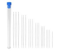 TQIOQIY 19 Pcs Beading Needles 7 Sizes, Stainless Steel Hand Sewing Needles for Seed Beads, Jewelry Making Needles for Necklaces Bracelets DIY with Storage Bottle