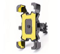 Tqjusjr Motorcycle GPS Navigation Bracket For Xiaomi For IPhone Mobile Motorcycle Bicycle Phone Holder Moto Rearview Mirror Handlebar Mount Navigation Bracket Motorcycle Navigation Bracket(Yellow C)