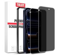 TQLGY Privacy Screen Protector for iPhone 17 Pro 6.3-Inch, Anti-Spy Private Tempered Glass with Easy Installation Tool, Anti-Scratch, Case Friendly, 2-Pack