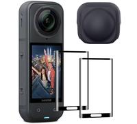 TQLGY Screen Protector and Lens Cap for Insta 360 X5 Accessories, Insta 360 X5 Screen Tempered Glass Film and Silicone Lens Guards Protective Case Bundle Kit, Ultra HD, 9H Hardness, Scratch Resistant