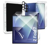 TQLGY Screen Protector for Samsung Galaxy Z Fold 7, 2 Inner Flexible TPU Film+2 Front Tempered Glass Screen Protector+2 Camera Lens Protector with Alignment Tool, HD Clear, Anti Scratch, Case Friendly