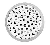 Tqmspg 4 Pieces Drawer Pulls Cat Paws Print Door Knobs Dresser Handles for Kitchen Wardrobe Cupboard Hardware Furniture