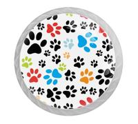 Tqmspg 4 Pieces Drawer Pulls Dog Paws Pattern Door Knobs Dresser Handles for Kitchen Wardrobe Cupboard Hardware Furniture