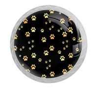 Tqmspg 4 Pieces Drawer Pulls Dog Paws Pattern Door Knobs Dresser Handles for Kitchen Wardrobe Cupboard Hardware Furniture