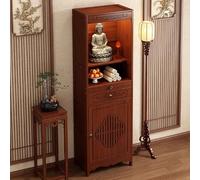 Tqoiozxa Altar Cabinet, Buddha Altar Tabletop Shrine Cabinet with Storage Space,Bamboo Prayer Altar Cabinet,Chinese Cabinet Pedestal Offering Table, Buddhist Cabinet for Living Room(52cm/20.5in)