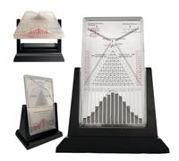 TQPGJJL 12" Galton Board Premium Gift Set - Large Bell Curve Probability Model with 17500 Steel Beads, Unique Science Gift for Men/Women, Stem Teacher & Student Present, Elegant Desk Decor 600g