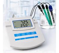 TQPGJJL 6 in 1 Benchtop Water Quality Monitor - Professional Lab Meter for pH ORP TDS EC CF Temperature, Multi-Parameter Digital Analyzer with ATC, Research-Grade Tester for Laboratory Use