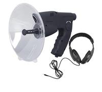 TQPGJJL 8x Parabolic Microphone & Monocular - Durable Abs Bird Listening Device 100m+ Range, 12s Recording for Family Nature Gifts & Kids Outdoor Education