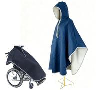 TQPGJJL All-Season Wheelchair Cape with Hood - Wind-Blocking Plush Blanket for Year-Round Use, 2 Weight Options, Fits Indoor/Outdoor/Patio(C,Single-Sided)