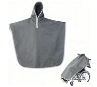 TQPGJJL Autumn/Winter Wheelchair Poncho with Hood - Windproof Plush Lap Blanket for Adults & Seniors, Knee Length Coverage, Machine Washable for Electric/Manual Chairs Wind-Blockin(B,Single-Sided)