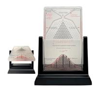 TQPGJJL Galton Board - Desktop Probability Machine & Stress Relief Toy | 6.7" Desk Decor with Bell Curve Demonstration, Physics Statistics Gift (350g, 3000 Beads, 12×7×17cm)