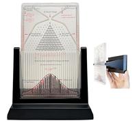 TQPGJJL Galton Board Probability Demonstration Model - 6.7" Bell Curve Teaching Tool, Stem Educational Kit for Physics Labs & Homeschool, 3000 Steel Beads (12×7×17cm, 350g)
