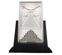TQPGJJL Large Galton Board 12" Multipurpose Kit - Probability Demonstrator, Bell Curve Model for Stem Education, Office Stress Relief & Unique Science Gift with 17500 Steel Beads (23×11×30.5cm, 600g)