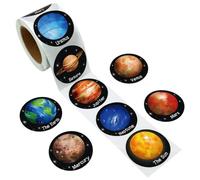 TQPUWT Space Planet Stickers for Children, 1 volume 500 sheets Solar System Stickers, Planet Outer Space Stickers, Space Planet Solar System Stickers, for teacher, multicolor, 3.8 cm