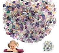 TQPXZO 450 Pieces Fluorite Beads for Threading Crystals Natural Irregular Drilled DIY Gemstone 5-8 mm Beads Set for Jewellery Making Bracelets Necklaces Earrings