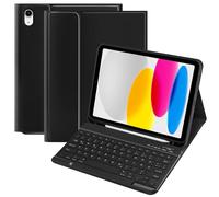 TQQ Case with Keyboard for iPad A16 11 Generation 2025/10 Generation 2022 (11/10.9 Inch), Removable Wireless Bluetooth Keyboard Protective Case for iPad 11th/10th Gen, QWERTZ German Layout