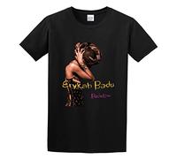 TQQCA BEAR Erykah Badu Baduizm Drawstring Pullover top Outdoor Hip hop Couples T-Shirt Black XL