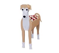 TQQEPOOL Dog Flower Pot Multiple Pet Dog Breeds Garden Pots DIY PVC Flower Planter Indoor Outdoor Decor Plant Pot (Color : Yellow Dog, Size : 43 * 25cm)