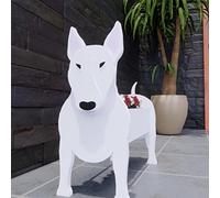 TQQEPOOL Dog Planters For Outdoor Plants,Garden Dog Gift Planter Plant Pot For Women Men,Dog Lovers-Animal Storage Container Planters For Outdoor Plants(Bull Terrier,43 * 25cm)