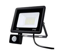 TQQEPOOL Wide Beam LED Flood Light 10W Motion Detection Outdoor IP66 Anti-Corrosion Lighting for Patio Deck Industrial Area Dark Zones(20W,White Light)