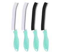 TQRR 2 Pcs Toilet Scrubber Brush, Bathroom Cleaning Brush with Hanging Hole | Multifunctional Hard Bristle Crevice Cleaning Brush,Gap Brush, Cleaner Tools for Sinks, Tub, Shower, Tile, Grout (4, Mint)