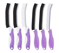 TQRR Cleaning Brush Hard Bristles Corner Cleaning Brush, Multifunctional Joint Brush Bath, Cleaning Tools for Household, Kitchen, Toilet, Tile Floors, Grout (6, Purple)
