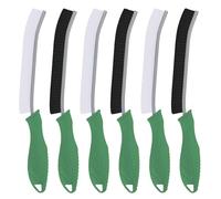 TQRR Hard Bristle Crevice Cleaning Brush UK, 2Pcs Bathroom Tile Groove Gap Cleaning Brush, Grout Cleaner Brush, Cleaning Tool for Window, Kitchen, Sink, Tub, Shower, Toilet (6, Green)