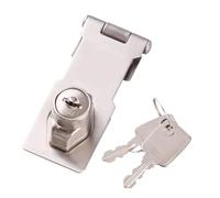 TQSKA 304 Stainless Steel Lock Plate Send mounting Screw Cabinet Door Lock Refrigerator Drawer Anti-Stealing Freezer(3-inch -a)