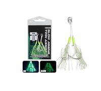 TQUXNGA 2Pcs Double Fishing Assist Hook Luminously Slow Quickly Fall Jigs Fishing Hook Dancing Jigging Assist Hooks Luminously Double Accessories