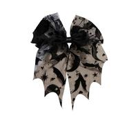 TQUXNGA Bat Embroidery Hair Clip Halloween Accessories For Girls Women Lace Tulle Veil Hairpin Cosplay Costume Headpiece Bat Shaped Tulle Veil Hairclip