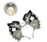 TQUXNGA Comfortable Animal Ear Headbands Halloween Costume Hairpiece For Cosplay Enthusiasts Role Playing And Themed Occasion Practical Furry Plush Cosplay Accessory
