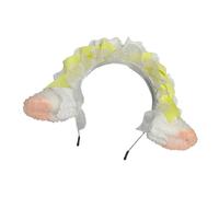 TQUXNGA Cozy Sheep Ears Hair Clip Stretchable Hairband For Sensitive Skin Daily Use Halloween Cosplay Adjustable Headbands