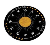 TQUXNGA Dowsing Divinations Mat Pad Sun Moon Pattern Astrology Pendulums Chart Mat Balancing Meditations Decoration Tarots Pad Tarots Rubber Tablecloth