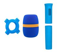 TQUXNGA Durability Silicone Microphone Case WindScreen Antiroll Rings For Clear Sound Extended Lifespans Secure Grip Antislip Microphone Sleeve